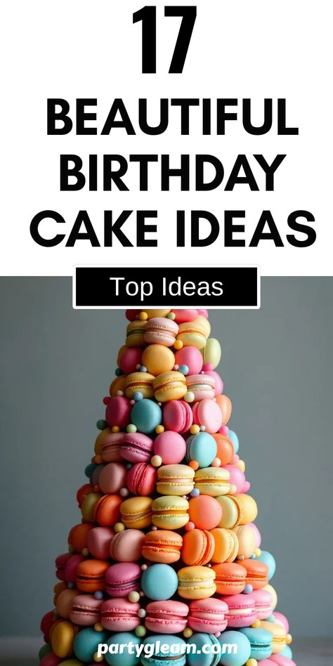 Get ready to be inspired with these 17 beautiful birthday cake ideas that will turn any celebration into a delightful experience. From classic vanilla to modern macaron tower cakes, you'll find something to suit every taste. With a variety of elegant designs and flavors, these cakes are sure to impress your guests and elevate your birthday bash. Perfect for any age, these stunning desserts will make your taste buds dance! Explore a range of exquisite birthday cakes and find the ideal centerpiece for your next party. Birthday Bundt Cake Decoration, Coolest Birthday Cakes, Gourmet Cake Flavors, Bakery Cake Ideas, Fancy Birthday Cakes For Women, Elegant Birthday Cakes For Ladies, Birthday Dessert Ideas Not Cake, French Birthday Cake, 22 Birthday Cake Ideas