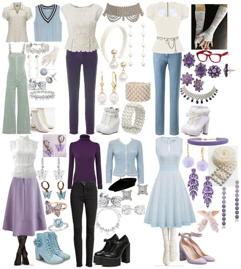 Rarity (My Little Pony) Inspired outfit ideas | Rarity Outfit Ideas, Rarity Halloween Costume, Rarity Dress To Impress, Rarity Inspired Outfits, Rarity Redesign, Rarity Equestria Girl Outfit, Purple Choker, Black Beret, Womens Office