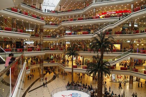 Shopping Malls near Taksim Square - Istanbul Clues Folding Glass Patio Doors, Shopping Mall Interior, Interior Stair Railing, Modern Stair Railing, Istanbul Turkey Photography, Outlet Mall, Stairs Design Modern, Istanbul Travel, Modern Stairs