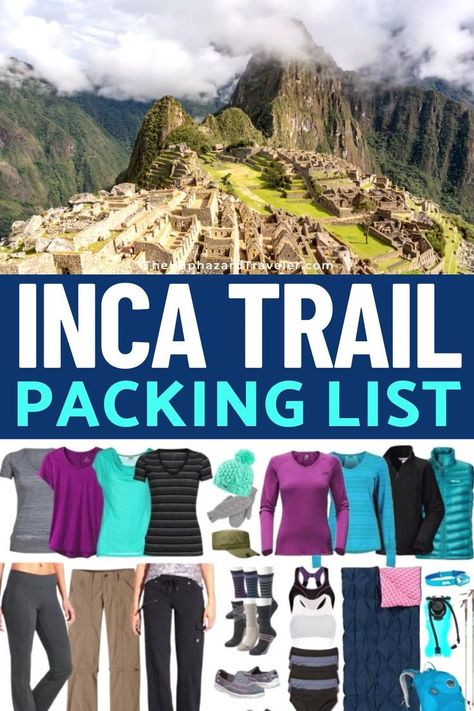 Inca Trail Packing List, Machu Picchu Outfit, Machu Picchu Peru Travel, Inca Trail Peru, Inca Trail Hike, Camping Clothes, America Trip, Travel Peru, Peru Travel Guide