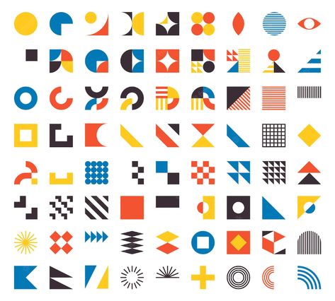 Elements And Principles Of Design, Bauhaus Pattern, Geometric Graphic Design, Patterns Art, Neo Geo, Bauhaus Art, Elements And Principles, Bauhaus Design, Eye Circles