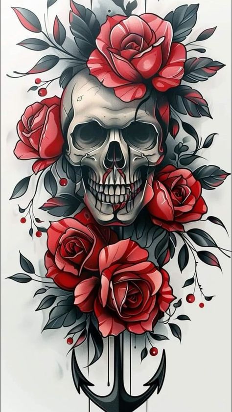 Beautiful Spine Tattoos, Norse Mythology Tattoo, Rose Tattoo On Arm, Spine Tattoo Ideas, Skull Rose Tattoos, Skull Sleeve Tattoos, Skull Sleeve, Sugar Skull Tattoos, Up Tattoo