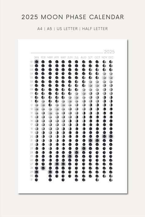 Découvrez le terrain lunaire avec ce calendrier des phases de la lune pour 2025, une version imprimable utile et éducative pour tous ceux qui souhaitent suivre les phases de la lune. Idéal pour les astronomes, les adeptes de la roue de l'année ou toute personne intriguée par le ciel nocturne. Explorez le calendrier des phases lunaires pour suivre avec précision les phases de la lune, de la nouvelle à la pleine lune, tout au long de l'année. Téléchargez et imprimez votre calendrier des phases de Lunar Wallpaper, Moon Phase Printable, Witch Calendar, Moon Phase Poster, Digital Journal Ideas, Moon Phases Poster, Lunar Art, Crystals Zodiac, Country Poster