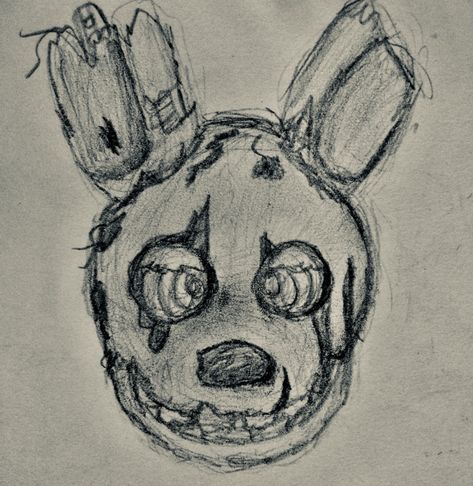 Fnaf Drawing Springtrap, Springtrap Drawings Sketches, Spring Trap Drawing, Springtrap Sketch, Fnaf Sketches Art, Fnaf Drawings Creepy, Fnaf Drawings Easy, Springtrap Drawing, Fnaf Drawings Sketches