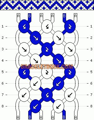 Normal Friendship Bracelet Pattern #961 - BraceletBook.com Friendship Bracelet Pattern 2 Colors, Friendship Bracelets Patterns 6 Strings, Friendship Bracelet Patterns 6 Strand, 6 Strand Bracelet Patterns, Bracelet Pattern 2 Colors, Two Color Friendship Bracelet Pattern, Bracelet Patterns 2 Colors, 6 Strand Friendship Bracelet, 6 Color Friendship Bracelet