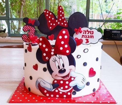 Mini Mouse Birthday Cake, Minnie Mouse Birthday Theme, Fairy Birthday Cake, Minnie Mouse Cake Topper, Red Birthday Cakes, Mouse Birthday Cake, Mickey Mouse Birthday Cake, Minnie Mouse Birthday Cakes