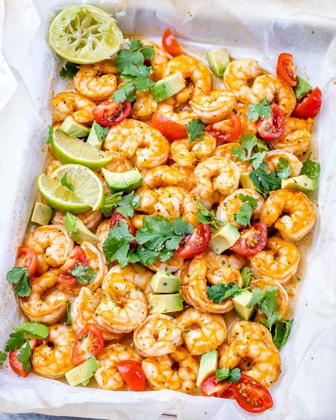 Chilli Lime Shrimp, Clean Eating Shrimp, Chili Lime Shrimp, Lime Shrimp, Skillet Dinners, Clean Food Crush, Big Salad, Clean Eating Dinner, Food Crush