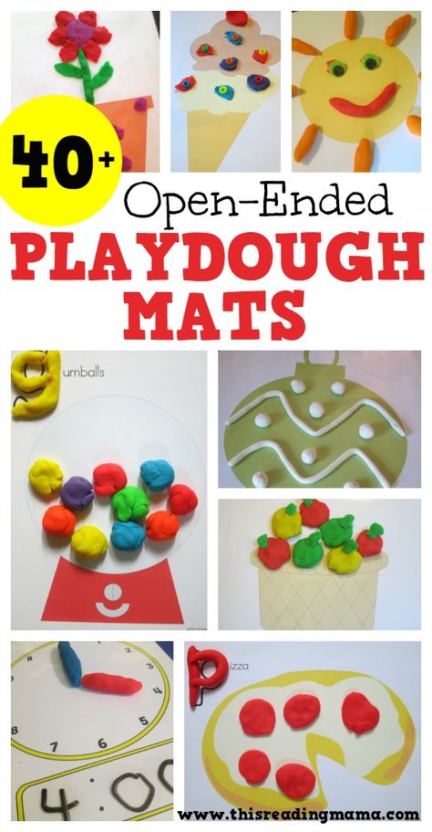 40+ Open-Ended Playdough Mats for Play, Fine Motor Development & Learning {all FREE!} - This Reading Mama Play Doh Activities, Playdoh Mats, Teaching Handwriting, Fine Motor Development, Playdough Activities, Playdough Mats, Motor Development, Time Clock, Fine Motor Activities