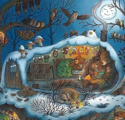 Storybook Art, 자수 디자인, Fairytale Art, Animal Books, Whimsical Illustration, Art And Illustration, Dreamy Art, Christmas Illustration, Woodland Creatures