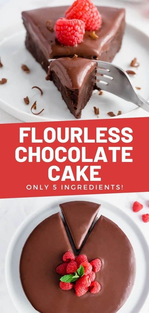 Easy But Impressive Desserts, Best Flourless Chocolate Cake, Gluten Free Chocolate Desserts, Chocolate Cake With Chocolate Ganache, Flourless Chocolate Torte, Easy Impressive Dessert, Flourless Desserts, Clean Treats, Impressive Dessert