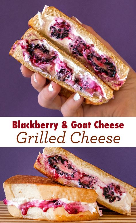 Goat Cheese Grilled Cheese, Blackberry Goat Cheese, Cheese Game, Goat Cheese Recipes, Sara Lee, Grilled Cheese Recipes, Idee Pasto, Grilled Cheese, Cheese Recipes