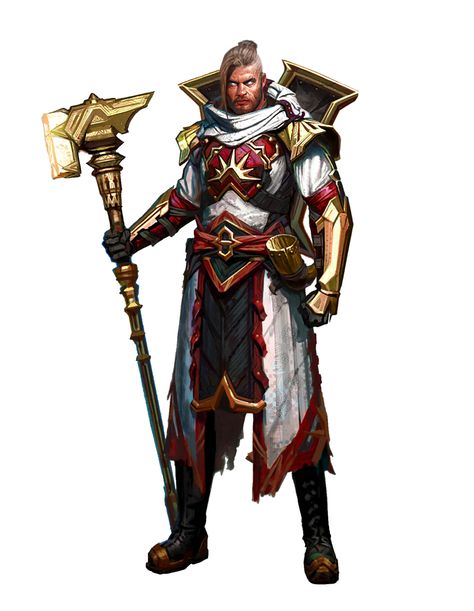 Dnd Hammer Character, Paladin With Hammer, Hammer Knight, Aasimar Paladin, Human Paladin, Dungeons And Dragons Classes, Dungeons And Dragons Characters, Dnd Art, Fantasy Male