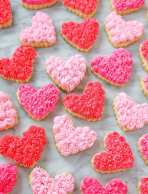 The Crafted Baker: Valentine's Day Cookies (and a cake!) - The Crafted Life Heart Sugar Cookies Buttercream, Valentines Day Sugar Cookies Buttercream, Frosted Valentine Cookies, Buttercream Valentines Cookies, Valentines Sugar Cookies Buttercream, Valentine’s Day Cookies Decorated Buttercream, Valentine Cookies Decorated Buttercream, Valentines Goodies, Heart Pic