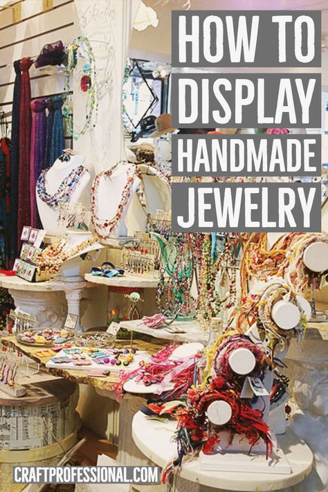 How to display handmade jewelry in an indie shop or at a craft show. #merchandising #retaildesign #visualmerchandising #craftfairs #craftbusiness #jewelrybusiness #craftprofessional Craft Booth Design, Retail Jewelry Display, Handmade Jewelry Display, Plastic Jewellery, Jewellery Organiser, Digital Media Design, Craft Booth Displays, Craft Fair Displays, Retail Jewelry