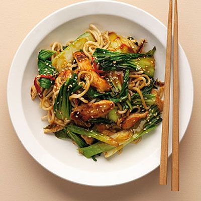 Pak Choi Noodles, Pal Choi Recipes, Pak Choi Recipe, Pok Choi, Quick Asian Recipes, Pak Choi, Chinese Cooking Wine, Poached Chicken, Asian Chicken