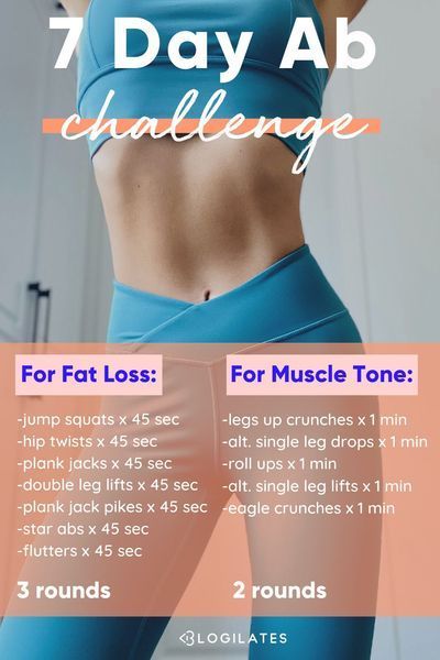 28-days of belly fat-blasting! Challenge yourself to tighten, tone, and firm up your core to get abs you'll love! #workout #fullbodyworkout #fitness #legs #abs #arms #cardio #easyweightloss 7 Day Workout Challenge, One Week Workout, Abs Workout Challenge, 7 Day Ab Challenge, 7 Day Abs, Workouts To Get Abs, 7 Day Workout, Easy Abs, Easy Ab Workout