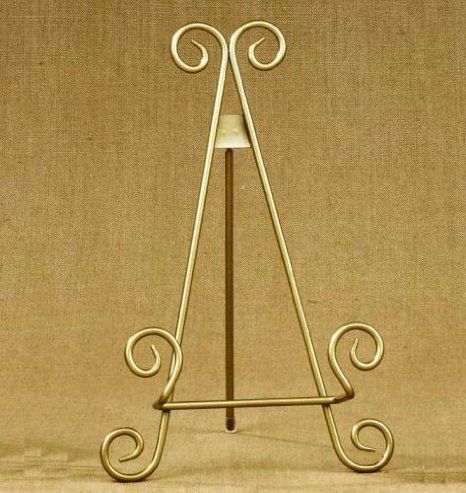 11"h Gold Finish Metal Display Easel / Platter Stand ~ Great for Display Photo Frames and Collectible Plates Metal Easel, Easel Painting, Display Easel, Metal Display, Easels, Gold Baby Showers, Support Telephone, Frame Stand, Coral And Gold