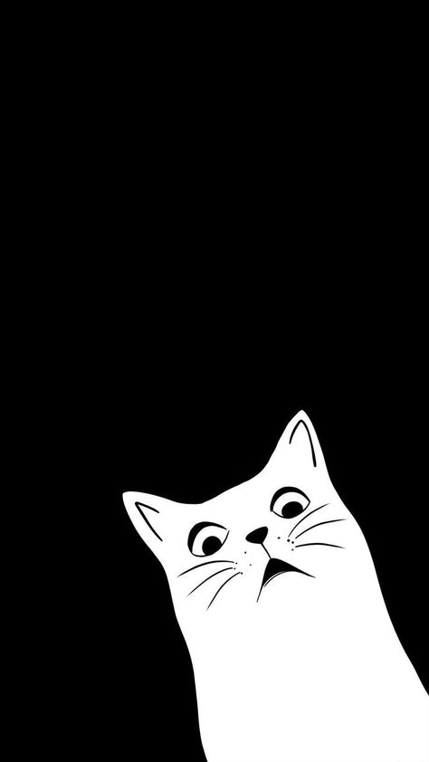 Cute Simple Wallpapers Black, Simple Wallpapers White, Simple Wallpapers Black, Cat Black Background, Iphone Wallpaper King, Wallpapers Black, Cat Phone Wallpaper, White Quotes, Gothic Wallpaper