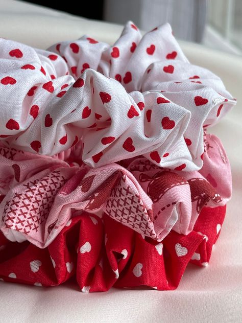 Excited to share the latest addition to my #etsy shop: Valentine’s day scrunchies gift set | Galentines day hair ties | heart scrunchie bundle | Galentines day gift to girlfriend | love scrunchie #red #valentinesday #pink #preppy #redaccessories #redscrunchies #lovescrunchies #favors #valentinesdayparty Galentines Party Ideas Girls Night Gifts, Gift To Girlfriend, School Party Favors, Cotton Scrunchies, White Scrunchie, Valentine Gift Baskets, To Girlfriend, Bridal Jewellery Inspiration, Galentines Party