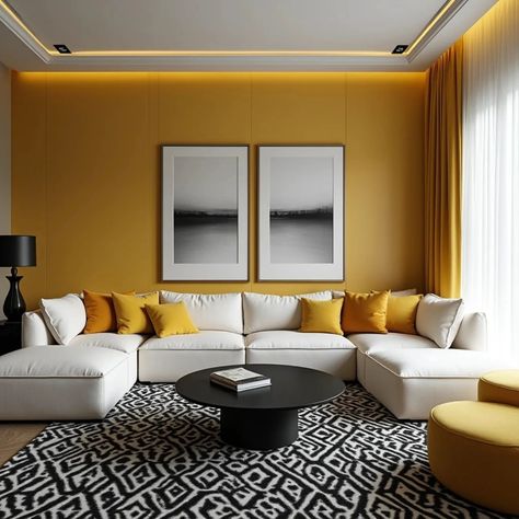 Designers sometimes shy away from yellow for living rooms, fearing it may overwhelm the space or clash with decor. However, with thoughtful application, yellow can enhance a room’s aesthetic and functionality. Here’s why designers should embrace, not fear, yellow for living rooms: 1. Versatility in Shades: Yellow isn’t a one-tone color—it comes in a spectrum, from pale pastels to rich mustards. Designers can choose soft yellows for a subtle warmth or bold yellows for a more vibrant, cheerf... S Aesthetic, Yellow Interior, The Space, Living Rooms, Shades, Things To Come, Yellow, Color