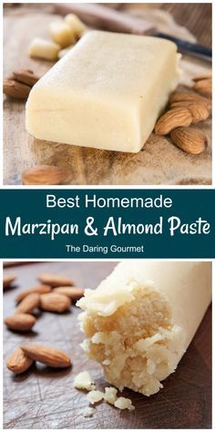 Yule Recipes, Homemade Marzipan Recipe, Christmas Stollen Recipe, Daring Gourmet, Almond Paste Recipes, Gf Snacks, Marzipan Recipe, Xmas Recipes, Gf Baking