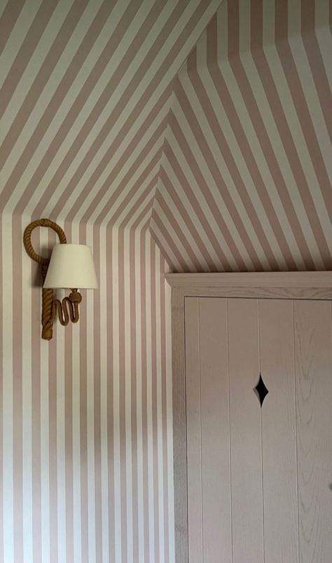 Wallpaper Attic, Attic Wallpaper, Washington Houses, As Wallpaper, Stripe Wallpaper, Loft Room, Timeless Decor, Striped Wallpaper, Bedroom Loft