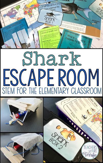 Shark Activities, All About Sharks, Box Challenge, Ocean Unit, Classroom Transformation, Third Grade Classroom, Escape Rooms, Task Card, Stem Challenges