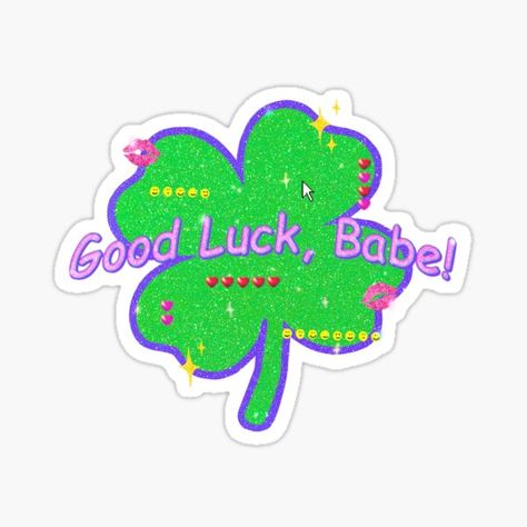 "Good Luck Babe, Chappell Roan Inspired" Sticker for Sale by bezalol | Redbubble Clover Sticker, Pop Stickers, Art Worksheets, Computer Sticker, Chappell Roan, Phone Stickers, Roblox Memes, Anime Stickers, Four Leaf