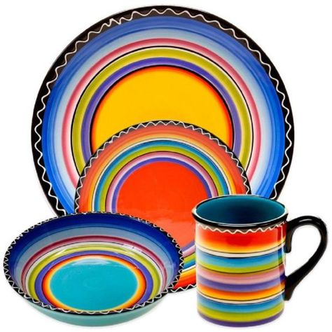 Colorful Dinnerware, Mexican Kitchen Decor, Ceramic Dinnerware Set, Tequila Sunrise, Mothers Day Crafts For Kids, Ceramic Dinnerware, Dinner Plate Sets, Mexican Style, Mothers Day Crafts