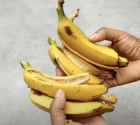 Man shows how to make free plant fertilizer with banana peel in 3 easy steps Banana Fertilizer Plants, Banana Peel Water For Plants, Banana Peel Fertilizer For Indoor Plants, Banana Fertilizer, Banana Peel Fertilizer For Orchids, Homemade Plant Fertilizer, Banana Peel Uses, Banana Tea, Plant Fertilizer