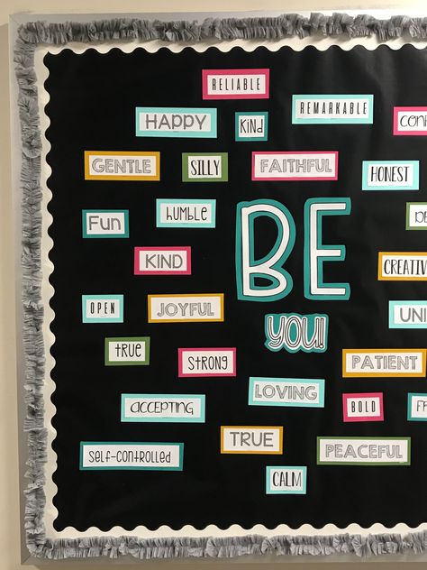 Find Your Voice Bulletin Board, Be You Bulletin Board, Bulliten Board Design, Be Bulletin Board, Senior Crafts, Work Bulletin Boards, Student Board, Classroom Boards, Teacher Work