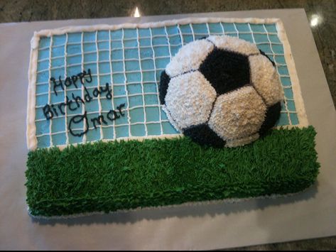 Football Soccer cake by Sharon | Birthday Cakes 4 Free provi… | Flickr Soccer Birthday Cakes, Sports Themed Cakes, Soccer Cake, Christian Birthday, Sport Cakes, Football Cake, Soccer Birthday, Cake Easy, Birthday Cakes For Men