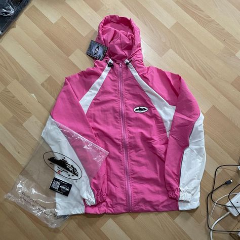 Corteiz Men's pink and White Jacket/windbreaker size s - Depop Pink Windbreaker, White Jacket, Pink And White, Pink, White, Quick Saves