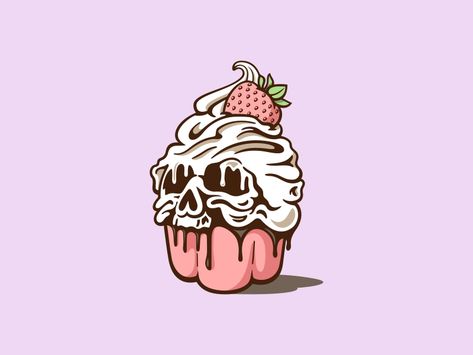 Cupcake by Beba on Dribbble Cupcake Graphic, Cupcake Branding, Cupcake Cream, Graphic Design Collection, Design Collection, Art Stuff, Creative Professional, Global Community, Brand Logo