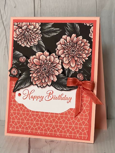 Birthday Card idea using the Stampin' Up! Favored Flowers Designer Series Paper Stampin Up Favored Flowers, Handmade Cards Diy, Tool Tips, Stamped Christmas Cards, Birthday Cards For Women, Designer Paper, Designer Series Paper, Cards Birthday, Flower Stamp