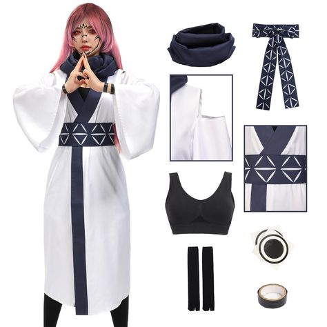 PRICES MAY VARY. Packing include: Robe*1,scarf*1,,innerwear*1,waistband*1,socks*1,stickers*1 Ryomen Sukuna JJK Costume US women size: XS,S,M,L,XL,you can choose the size that suits you according to the size chart Comfortable material: Lightweight polyester fabric allows the wearer to enjoy the costume while staying cool and comfortable Outfit Design: Off shoulder robe and waistband, stickers recreate the of Ryomen for an immersive female cosplay costume experience Service: If you have any questi Sukuna Outfit, Jjk Costume, Jjk Cosplay, Sukuna Cosplay, Scarf Kimono, Matching Halloween Costumes, Closet Cosplay, Hot Costume, Kimono Outfit