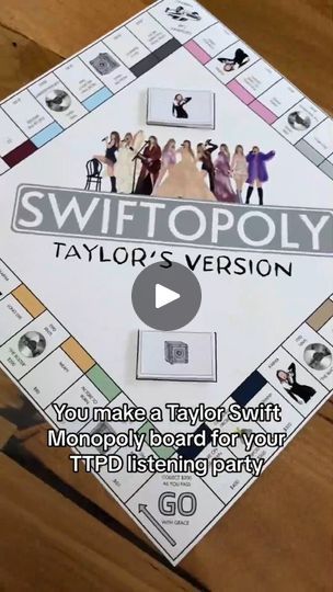 Taylor Swift Monopoly, Swift Monopoly, Taylor Prints, Taylor Swift Games, Swift Party, Monopoly Board, Taylor Swift Party, Monopoly Game, Classic Board Games