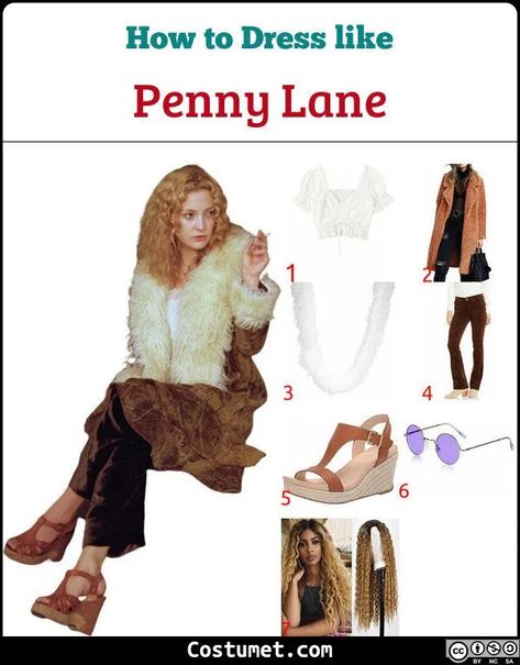 Penny Lane (Almost Famous) Costume for Cosplay & Halloween 2020 Almost Famous Penny Lane Costume, Penny Lane Almost Famous Halloween Costume, Almost Famous Halloween Costume, Penny Lane Almost Famous Costume, Penny Lane Almost Famous Outfits, Penny Lane Halloween Costume, Famous Blonde Characters, Almost Famous Costume, Almost Famous Outfits