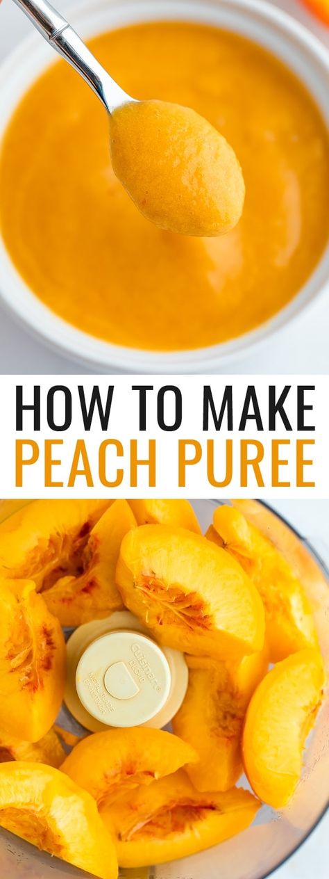 Pureed Diet, Pureed Food, Food For Babies, Eating Bird Food, Diy Baby Food, Easy Baby Food Recipes, Bariatric Friendly Recipes, Peach Puree, Baby First Foods