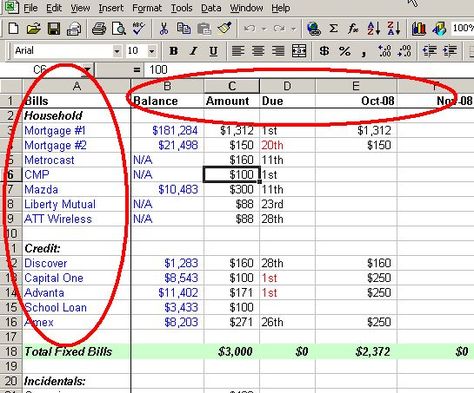 11 Ways to Organize Your Bills Once and For All To Do Planner, Excel Tips, Planner Layouts, Personal Budget, Budget Spreadsheet, Show Me The Money, Budget Saving, Excel Spreadsheets, Savings Plan