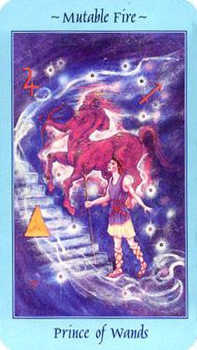 Princess of Wands - Card from Celestial Tarot Deck Temperance Tarot Card, Astrological Elements, Temperance Tarot, Knight Of Wands, All Tarot Cards, Astro Tarot, Wands Tarot, Free Tarot Reading, Tarot Major Arcana