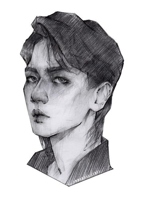 S Drawing, Baekhyun, I Decided, Aesthetic Anime, Old Things, Male Sketch, Fan Art, Drawings, Instagram