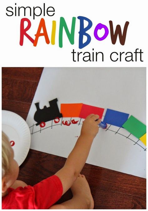 Toddler Approved!: Simple Rainbow Train Craft for Kids Train Craft, Playdate Activities, Train Crafts, Transportation Preschool, Kids Thanksgiving, Preschool Colors, Freight Train, Transportation Theme, Train Activities