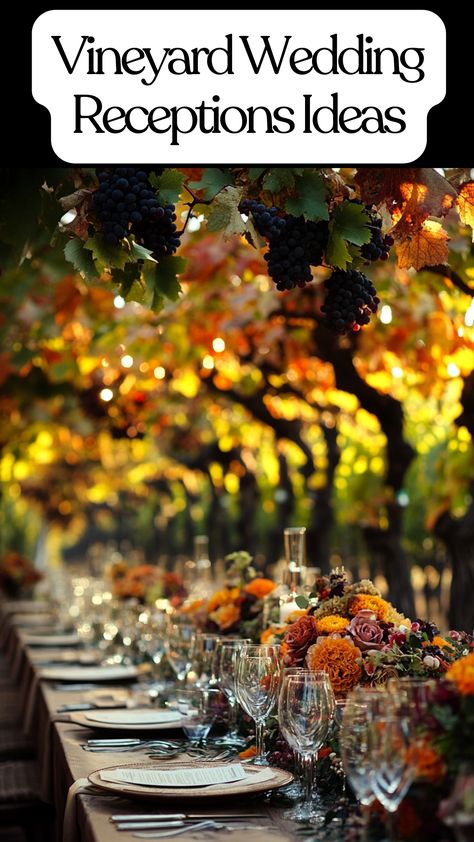 Elegant vineyard wedding reception setup with beautiful centerpieces, tent decor, and wine country ambiance. Wine Table Decor, Vineyard Wedding Ideas, Wine Themed Decor, Receptions Ideas, Vineyard Wedding Reception, Vineyard Weddings, Wedding Reception Ideas, Wine Party, Wine Table