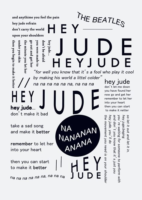 Hey jude #thebeatles #heyjude #thebeatleslyric #typographysonglyric Hey Jude Tattoo, Hey Jude Lyrics, Hey Jude The Beatles, Cricut Hacks, Hey Jude, Hey You, Aesthetic Bedroom, The Beatles, Song Lyrics