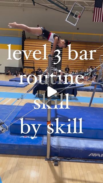 Pursuit Gymnastics | Inspiration & Education on Instagram: "A breakdown of the level 3 bar routine skill by skill. Courtesy of @leilaisabella2015 earning a 9.5!! 🔥🥇💪🏼   ➡️ As a former gymnast and now a gymnastics mom, I can’t tell you you how helpful it is to be in the know on what our daughters are learning! Not only is it helpful to know the correct names of the skills, but it’s also helpful to know the order of each skill in their routines! ✨  👉🏼 And follow @pursuit.of.gymnastics for all things gymnastics!   ☀️ @pursuit.of.gymnastics  🔔 @pursuit.of.gymnastics  💕 @pursuit.of.gymnastics     ➡️ DM for credit or removal ➡️ All rights belongs to their respectful owners  #gymninspiration #gymmotivation #teamusa #gymnasticsmom #gymmom #championship #paris2024 #d1athlete #gymnastics #gy Gymnastics Inspiration, Gymnastics Levels, Gymnastics Mom, Gymnastics Skills, Gymnastics Gym, Level 5, Level 3, Team Usa, Calisthenics