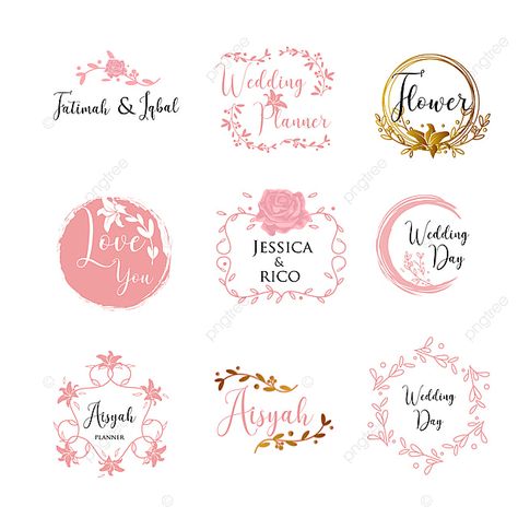 Diy Wedding Video, Flower Logo Design, Elegant Logo Design, Feminine Wedding, Wedding Logo Design, Frame Floral, Letter Symbols, Wedding Letters, Logo Design Feminine