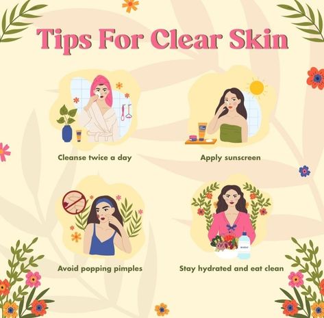 Tips for clear skin Glowy Skincare, Clear Pimples, Tips For Clear Skin, Flawless Skin Care, Celebrity Skin Care, Vision 2024, Pimples On Face, Acne Skincare Routine, Natural Acne