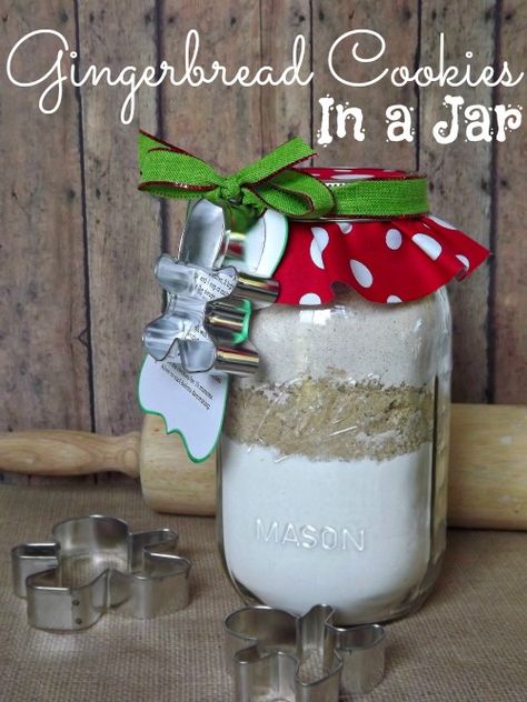 Gingerbread Cookies In a Jar Gingerbread Cookies In A Jar, Teacher Christmas Gift Ideas, Cookies In A Jar, Easy Teacher Gifts, Christmas Cookies Gift, Frugal Christmas, Teacher Christmas Gift, Creative Christmas Gifts, Mason Jar Gifts