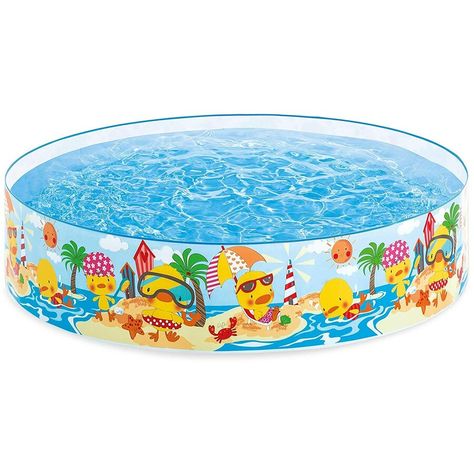 Intex 10cm X 25cm Duckling Snapset Pool- Multi Intex Swimming Pool, Hot Tub Steps, Piscina Intex, Big Swimming Pools, Family Swimming, Cool Swimming Pools, Baby Pool, Kiddie Pool, Kid Pool